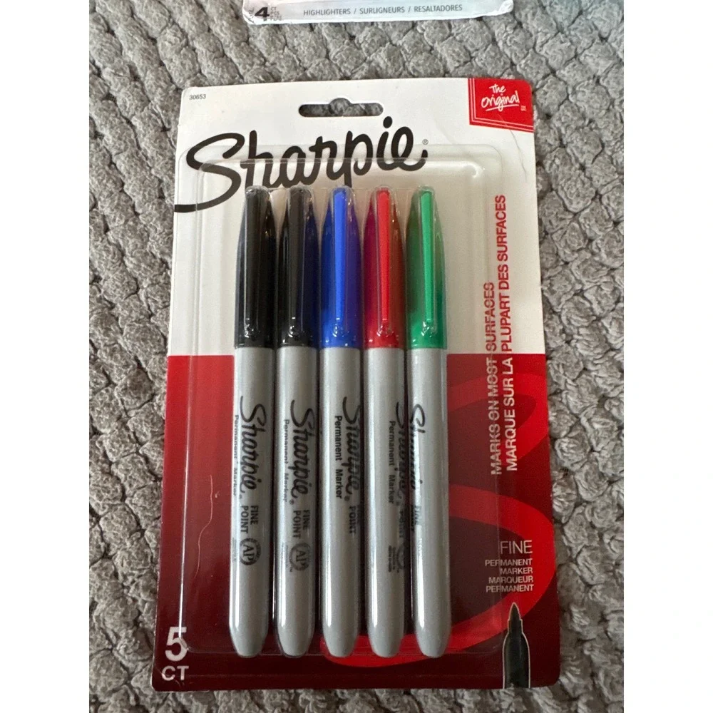 Sharpie and Pen+Gear Highlighter and Permanent Marker Bundle 5 Packs Total